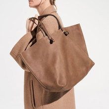 Bolso grande de piel auténtica para mujer, bolsa de mano de diseñador de lujo para compras, bandolera mensajero de marca 2024 - compra barato