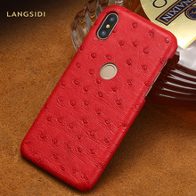 Natural Ostrich Leather Case For Xiaomi Mi 9 10 9T Pro 8 9 8 Lite A3 Phone cover For Redmi Note 8 pro 8T 8 7A note 7 4x Luxury 2024 - buy cheap