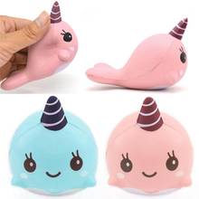 2017 Hot Decompression toys 9CM Soft Whale Cartoon Squishy Slow Rising Squeeze Toy Phone Straps Ballchains Dropshipping 2024 - купить недорого