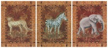 Frete grátis imagem de animais de desenho animado estampa de leopardo elefante pintura a óleo em tela para decoração de parede para casa arte imagem 2024 - compre barato