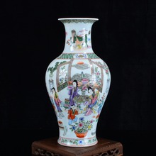 Antique Ceramic Vase Handpainted Ancient Beauty Porcelain Vase Flower Decoration Adornment Handicraft Furnishing Articles 2024 - buy cheap