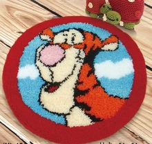 DIY Mat Needlework Kit Latch Hook Rug Kit  Unfinished Crocheting Rug Yarn Cushion Embroidery Carpet Cartoon  Tiger Picture 2024 - buy cheap