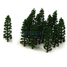 MagiDeal 20Pcs Plastic Fir Tree Model for Train Track Garden Street Railway Scene Scenery Layout Landscape HO 1:100 2024 - buy cheap