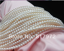 one strands Top Real pearl Round Bead 8mm Natural pearl highlight Fashion pearl 37cm Loose Beads women Jewelry Party Gift 2024 - buy cheap