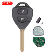 Keyecu-chave remota sem cortes, 2 botões, 315mhz, chip 4d67, para toyota corolla rav4, hiace 2024 - compre barato