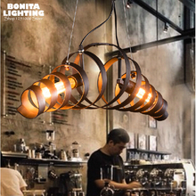 Luminária pendente industrial vintage, com parafuso de ferro, para sala de jantar, edison, design de lâmpada, iluminação pingente 2024 - compre barato