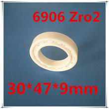 Full Ceramic Bearing 6906 61906 ZrO2 30x47x9 mm Ball Bearings Non-magnetic Insulating PTFE Cage ABEC 3 2024 - buy cheap