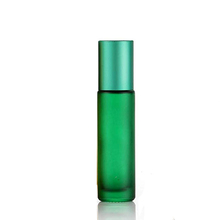 3pcs 10ml Portable Frosted Green Thick Glass Roller Essential Oil Perfume Jar Travel Refillable Rollerball Bottle 2024 - buy cheap