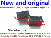 JQ1aP-12V-F de relé de potencia, 10 unids/lote, 100% Original, nuevo, AJQ8341F, JQ1aP-B-12V-F, AJQ834181F, 4 pines, 10A, 12VDC, Envío Gratis 2024 - compra barato