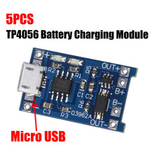 5Pcs TP4056 5V 1A Micro USB 18650 Lithium Battery Charging Board Charger Module Protection Dual Functions for arduino Diy Kit 2024 - buy cheap