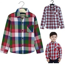 2019 meninos camisa grade clássico crianças camisas de algodão xadrez manga longa blusa moda verificado camisa camisa do miúdo meninos roupas topos 2024 - compre barato