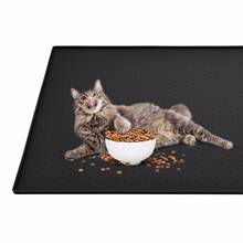 Gomaomi Waterproof Pet Feeding Food Mat with Lip FDA Food Grade Silicone Placemat Non Slip Pet Bowl Mat for Cats Dogs 2024 - buy cheap