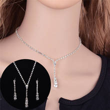 Costume Pearl Jewelry Sets N85 Imitation Pearl Silver Plated Clear Crystal Top Elegant Party Jewelry Set 2024 - buy cheap