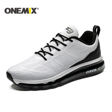 Onemix, tênis de corrida masculino e feminino, calçado esportivo de couro com amortecedor de ar para caminhada ao ar livre 2024 - compre barato