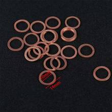 20Pcs Durable Copper Washers Flat Ring Gasket Sump Plug Oil Seal Fittings 10*14*1MM Universal Fastener Hardware Accessories 2024 - buy cheap