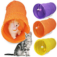 New Pet Cat Foldable Tunnel Kitten Toy Rabbit Playing Tube Pet Cat Tunnel Toy 3 Color 2024 - buy cheap