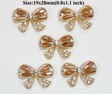 Free Shipping Wholesale 20pcs/lot 19x28mm Rhinestone Flatback Button For Hair Flower Wedding Invitation YMBT002 2024 - buy cheap