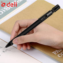 Deli 12pcs neutral pen 0.5mm large capacity students Stationery office special signature pen for school student writing gel pan 2024 - buy cheap