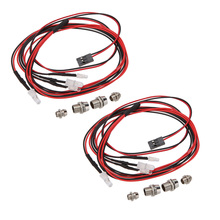 2 juegos de luces LED traseras de 1/10, 1/8 piezas de repuesto, 4 juegos de luces LED para coches de camión monstruo HSP RC 2024 - compra barato