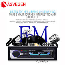 Asvegen 1 Din Bluetooth автомобильное радио JSD-520 Стерео Авторадио 12v In-dash FM Aux вход приемник SD USB MP3 MMC WMA автомобильный аудио плеер 2024 - купить недорого