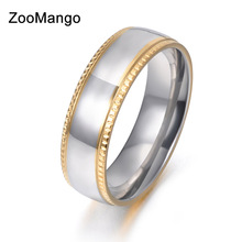 ZooMango New Style Silver Color 316L Stainless Steel Wedding Ring High Quality Anniversary Rings Jewelry For Men Women ZR17157 2024 - buy cheap