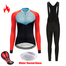 Thermal fleece cycling jersey 2022 winter women set female bike clothes triathlon suit bicycle clothing uniform outfit skinsuit 2024 - buy cheap