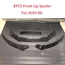 Car For Audi R8 2016 2017 2018 2019 Car Racing Carbon Fiber Front Bumper Lip Spoiler Chin Splitters Body Kits 2024 - buy cheap
