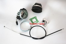 Conjunto de filtro de ar de carburador carb, para bicicleta motorizada de 49cc, 50cc, 60, 66, 80cc, 2 tempos, carburador novo 2024 - compre barato