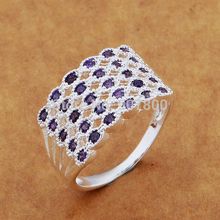 Venda por atacado prata cor jóias bonito strass cristal anéis perfeito presente de natal para a mulher qualidade superior 2024 - compre barato