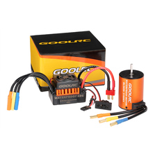 GoolRC Upgrade Waterproof 3650 3100KV Brushless Motor with 45A ESC Combo Set for 1/10 RC Car Truck 2024 - buy cheap
