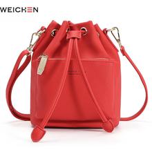 Weichen маленькая сумка-ведро через плечо, женская сумка на шнурке через плечо, брендовая дизайнерская Высококачественная женская сумка-мессенджер 2024 - купить недорого