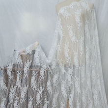 Eyelash bud silk yarn flower lace fabric DIY wedding dress lace trim veil home decoration accessories 2024 - buy cheap