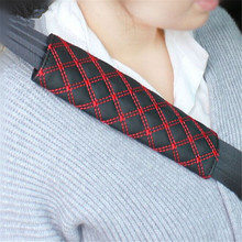 Almohadillas universales para cinturón de seguridad de coche, protectores suaves para los hombros, de piel sintética, color rojo, en oferta, 2 uds. 2024 - compra barato