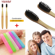 1set Dental Bamboo Charcoal Toothbrush Low Carbon Wooden Handle Protable Travel Use Oral Toothbrush Tongue Cleaner Eco-friendly 2024 - buy cheap