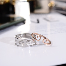 YUN RUO-anillo de acero de titanio para mujer, sortija 2 en 1, Color oro rosa, joya moderna, regalo de cumpleaños y boda, no se decolora, novedad de 2020 2024 - compra barato