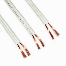 Lamp Head Wire Pure Copper White Double Parallel Wire RVB2 Core *0.5 0.75 1 Square LED Power Cord Soft Oxygen free copper 10M 2024 - buy cheap