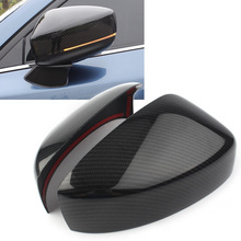 Car Rearview Rear View Mirror Cover Trim For 2017 2018 2019 Mazda CX-5 ABS Plastic Carbon Fiber Style 2PCS 2024 - buy cheap