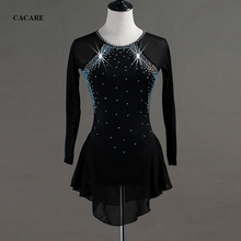 Vestido de patinaje artístico personalizado para mujer, traje de baile latino, Salsa, estándar, leotardo de baile D0590, diamantes de imitación 2024 - compra barato