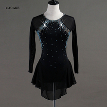 Customized Figure Skating Dress Latin Dance Dress Women Latina Salsa Standard Dance Dresses Dance Leotard D0590 Rhinestones 2024 - buy cheap