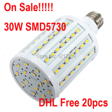 Wholesale 20pcs LED Bulb, E27 30W LED Light 5730 SMD LED Corn Bulb Warm White/Cold White AC110V/220V DHL Free Shipping 2024 - buy cheap