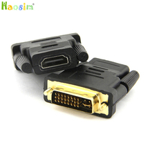 DVI 24 + 5 macho a HDMI, convertidor hembra compatible con adaptador DVI, compatible con 1080P, HDTV LCD, 50 Uds./lote 2024 - compra barato