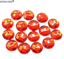 Hot!! 50 pcs Tamanhos grandes Formas 20mm Vermelho Sew Sobre Pedrinhas Natator Costura Cristal Acrílico Costurar-em Strass Para roupas 2024 - compre barato