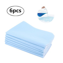 6pcs Reusable Washable Pad Urine Mat Breathable Super Absorbent Pad For Adults Incontinence Pad Nursing Pad Blue + White 45 * 60 2024 - buy cheap
