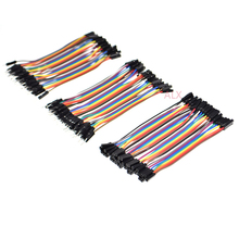 120pcs 10CM 40PIN DUPONT LINE MALE TO MALE + FEMALE TO FEMALE + MALE TO FEMALE 40p jumper wire CONNECTOR cable FOR PCB ARDUINO 2024 - buy cheap