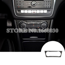 Capa de quadro de botão de ar condicionado interno de fibra de carbono para benz gla x156 2013-2019 1 pçs acessórios de carro decoração interior do carro 2024 - compre barato