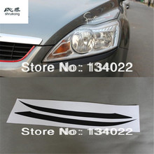2PCS/Lot Carbon Fiber Car Stickers of Headlamps Eyebrow Decoration Cover for Ford Focus 2 MK2 2009-2011 2024 - buy cheap