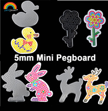 Brinquedo 5mm mini painel adesivo animal cães pato transparente placa modelo diy placa material hama perler contas para crianças 2024 - compre barato