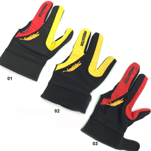 Guantes de billar con 3 dedos, rojo y amarillo, accesorios de alta calidad 2024 - compra barato