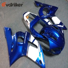 Custom Motorcycle fairing for YZF-R6 1998-2002 1999 2000 2001+Unpainted fairing+Tank cover+blue white ABS Plastic H3 2024 - buy cheap