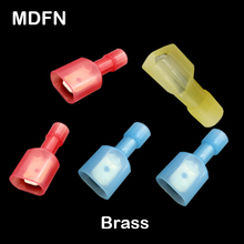 MDFN1.25-250 MDFN2-250 MDFN5.5-250 Brass Yellow Red Blue Nylon Insulation Male Quick Disconnect Joint Connector Crimp Terminal 2024 - buy cheap